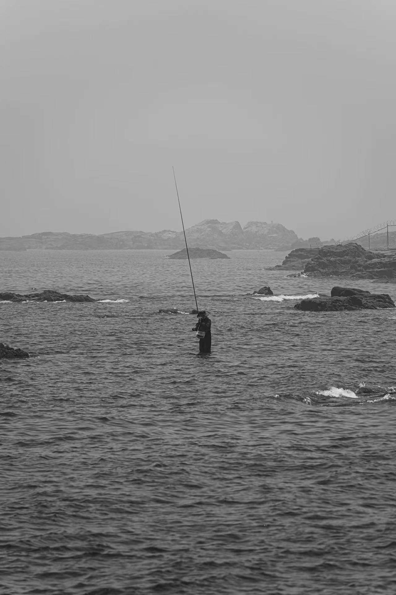 Fishing by the water