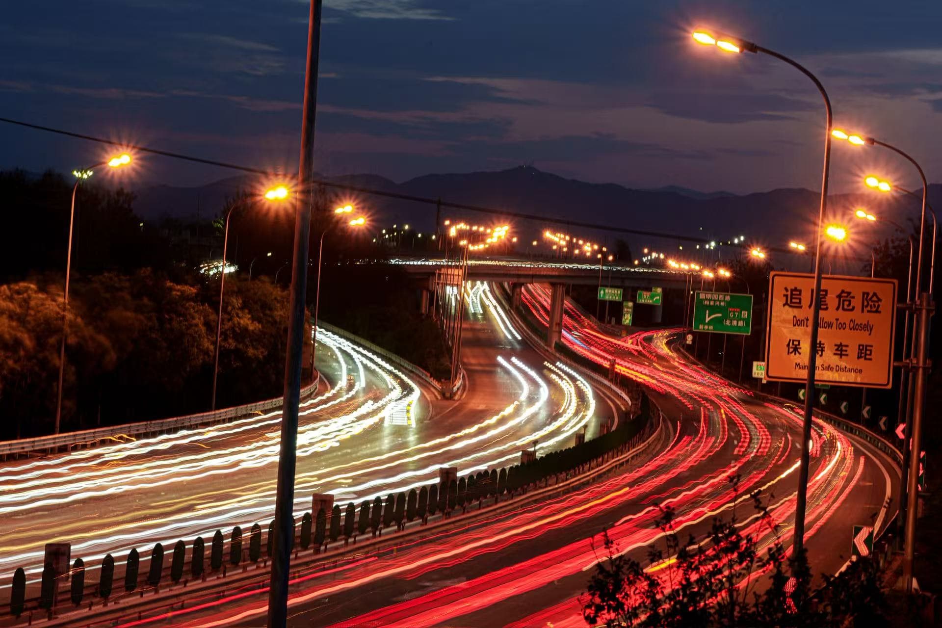 Long exposure car