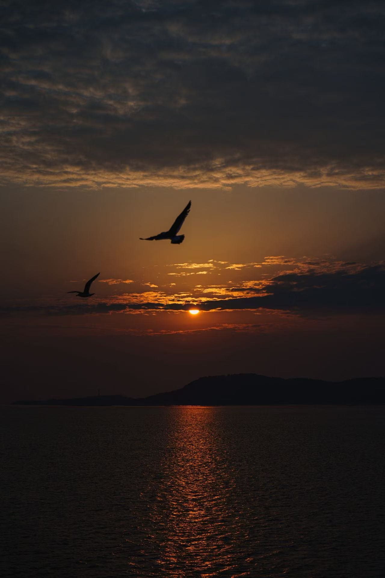 Sunset over the sea
